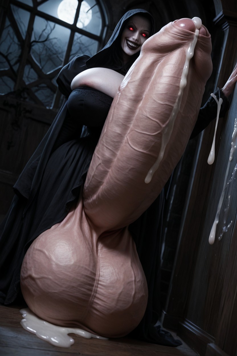 Cock Is Too Big, Flaccid Cock, Evil Shemale AI Porn