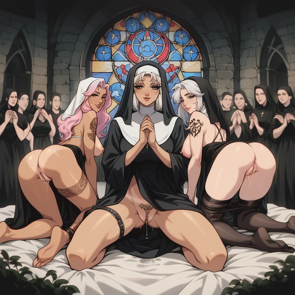 Tattoos On Buttcheeks, Perfect Eyes, Nun Head Covering Hentai IA
