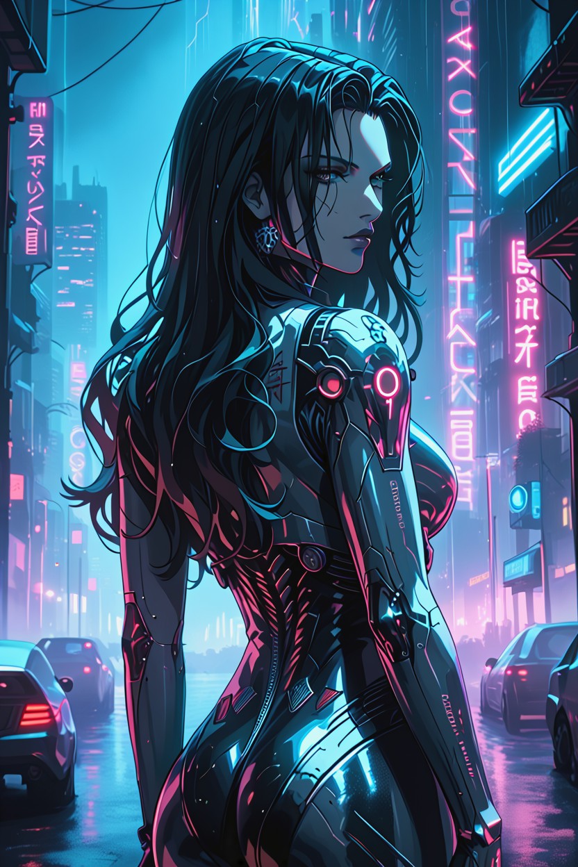Hi Tech, Cityscape, Futurism Hentai IA