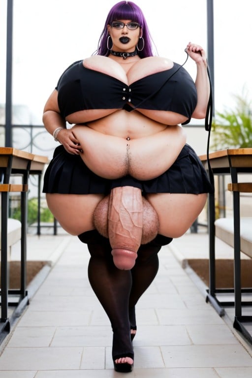 Walking On The Sidewalk, Gargantuan Breasts, Hyper Wide Cock Porno shemale IA