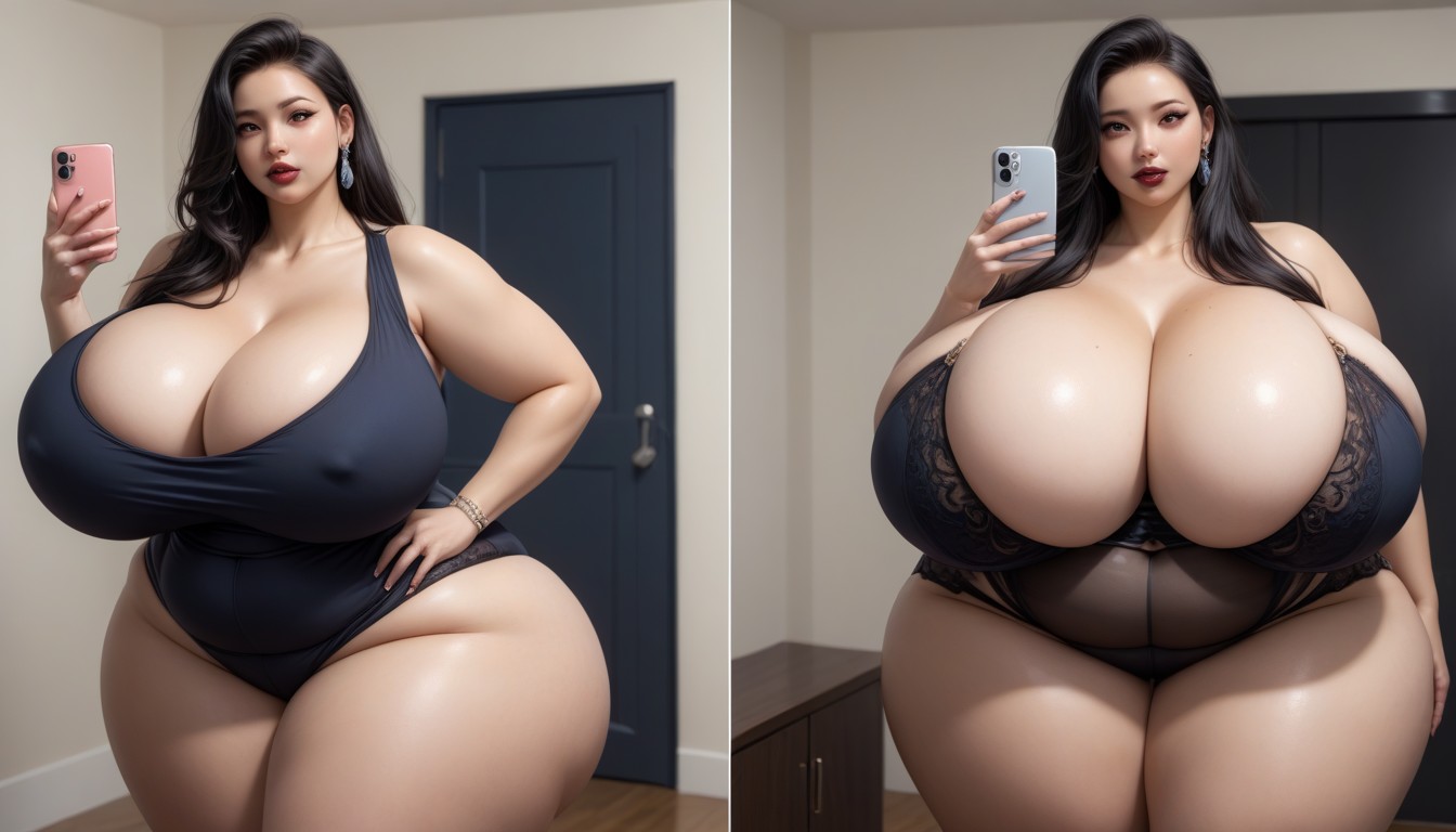 She Gains Massive Amounts Of Weight On Purpose To Enlarge Her Mega Hyper Fat Sexy Body, Selfie, 18+ BBW AI Porn