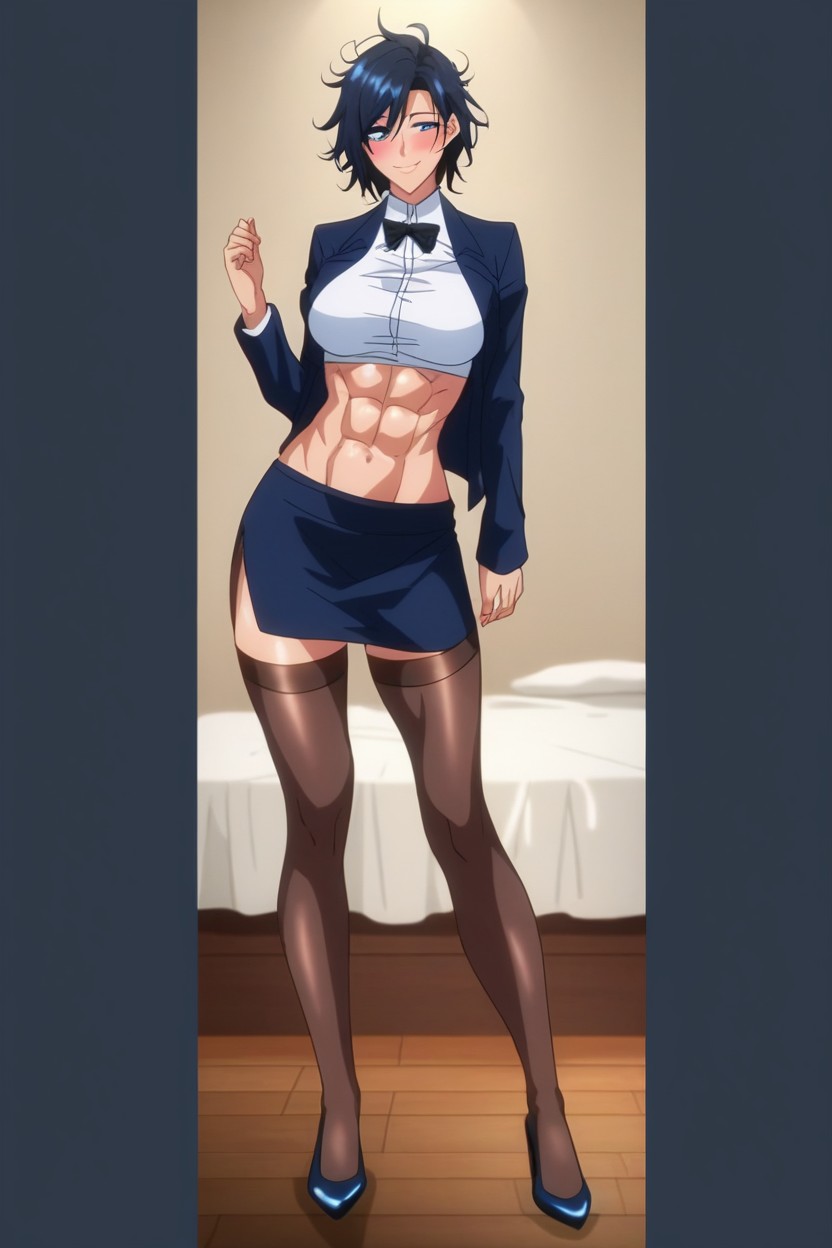 Night, Black Hair, Medium Breast AI Porn