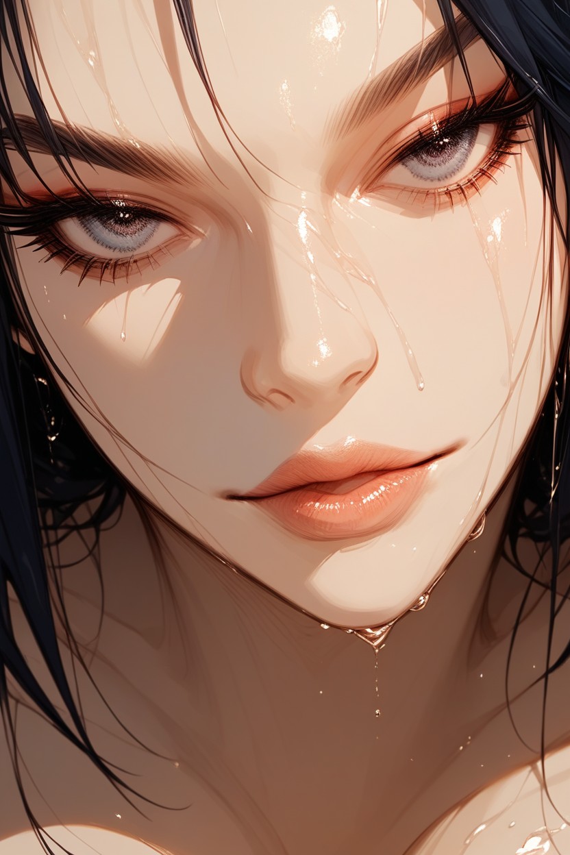 25+, At Beach, Long Eyelashes Hentai AI Porn