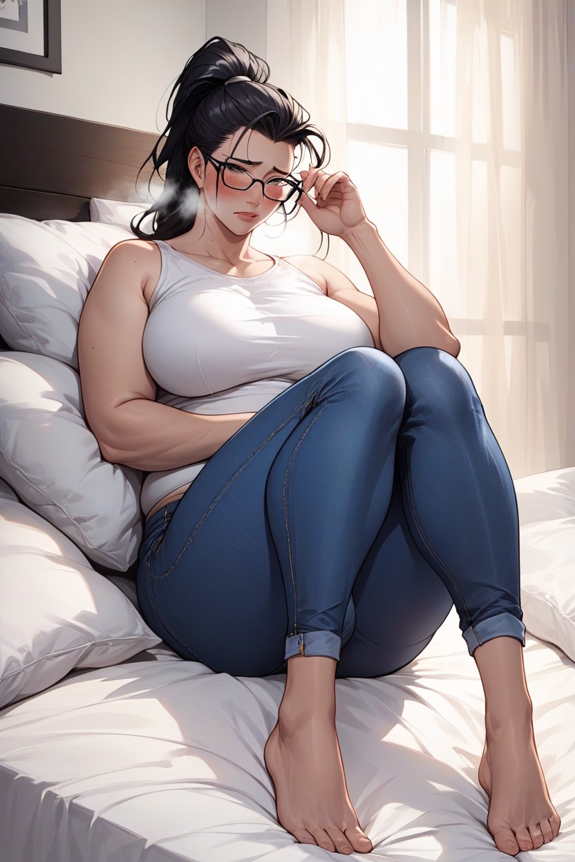 Pillow, Bedroom, On Bed Hentai AI Porn