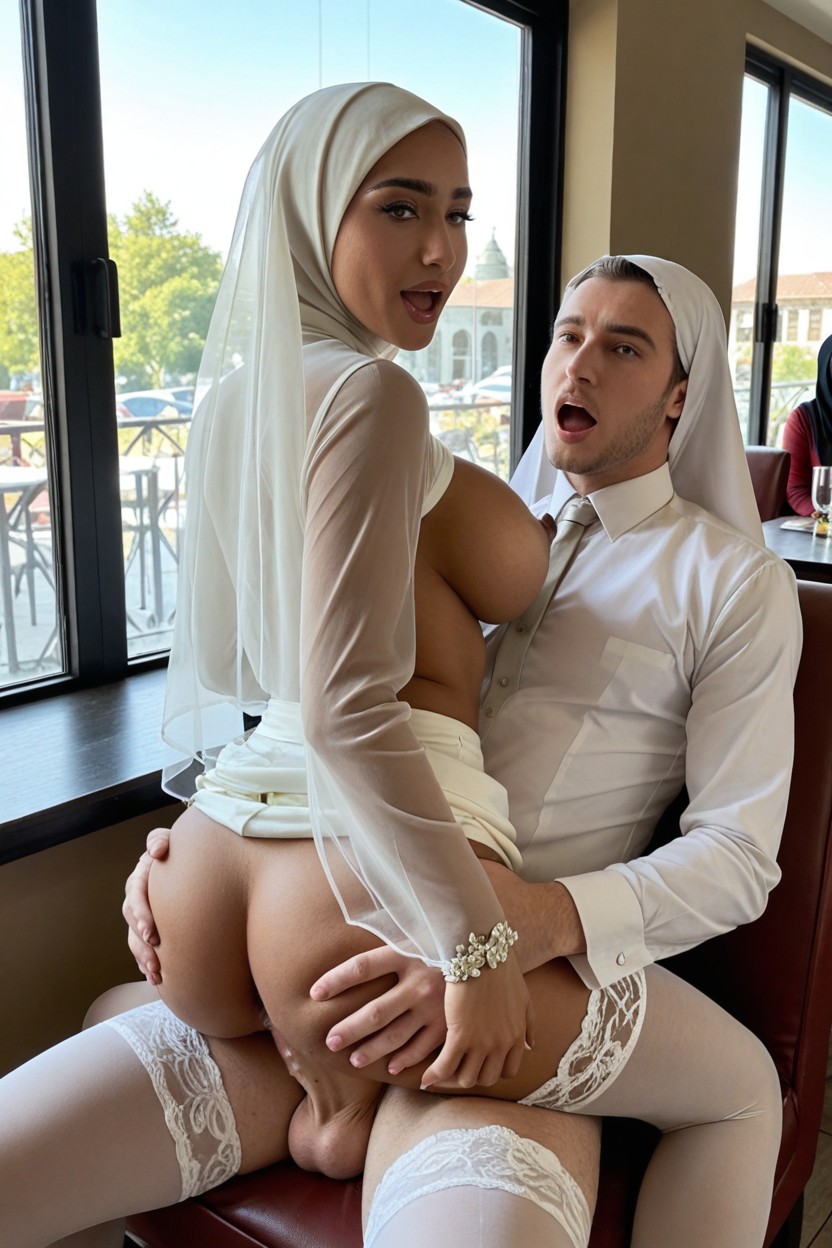 18+, Wearing Condom, Hijab Bride Shemale AI Porn