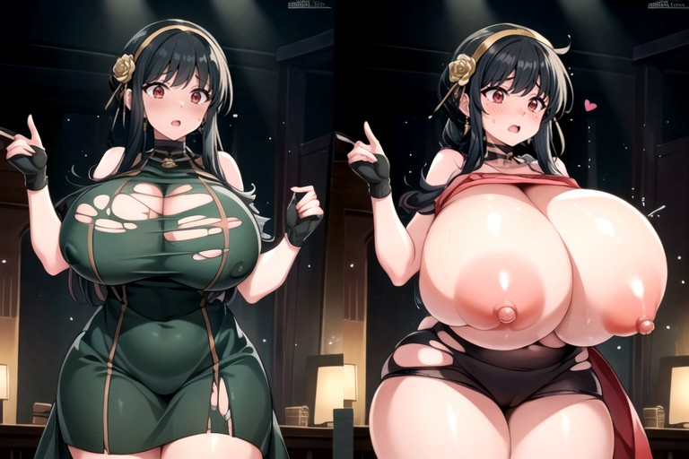 Massive Ass, Mega Engorged So Much More Hyper Fatter Engorged Hyper Mega Breasts And Fat Ass, Gothic Hentai AI Porn