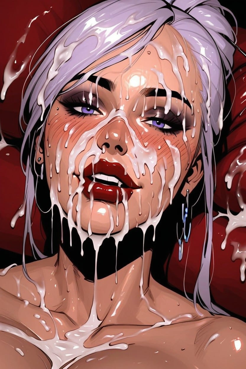 Couch, Extreme Bukkake, Heavily Horny Expression AI Porn
