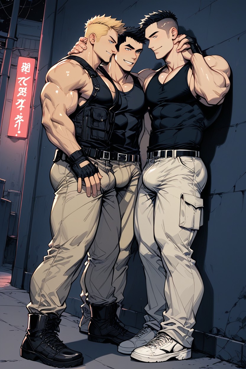 Huge Muscular Arms, Face To Face, Blue Eyes Porno gay IA