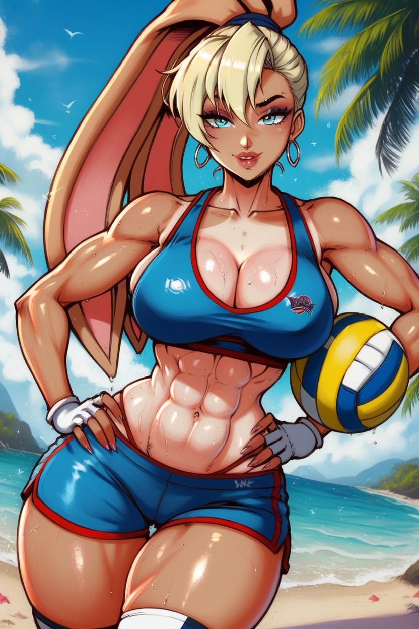 Posing, Beach, Front View AI Porn