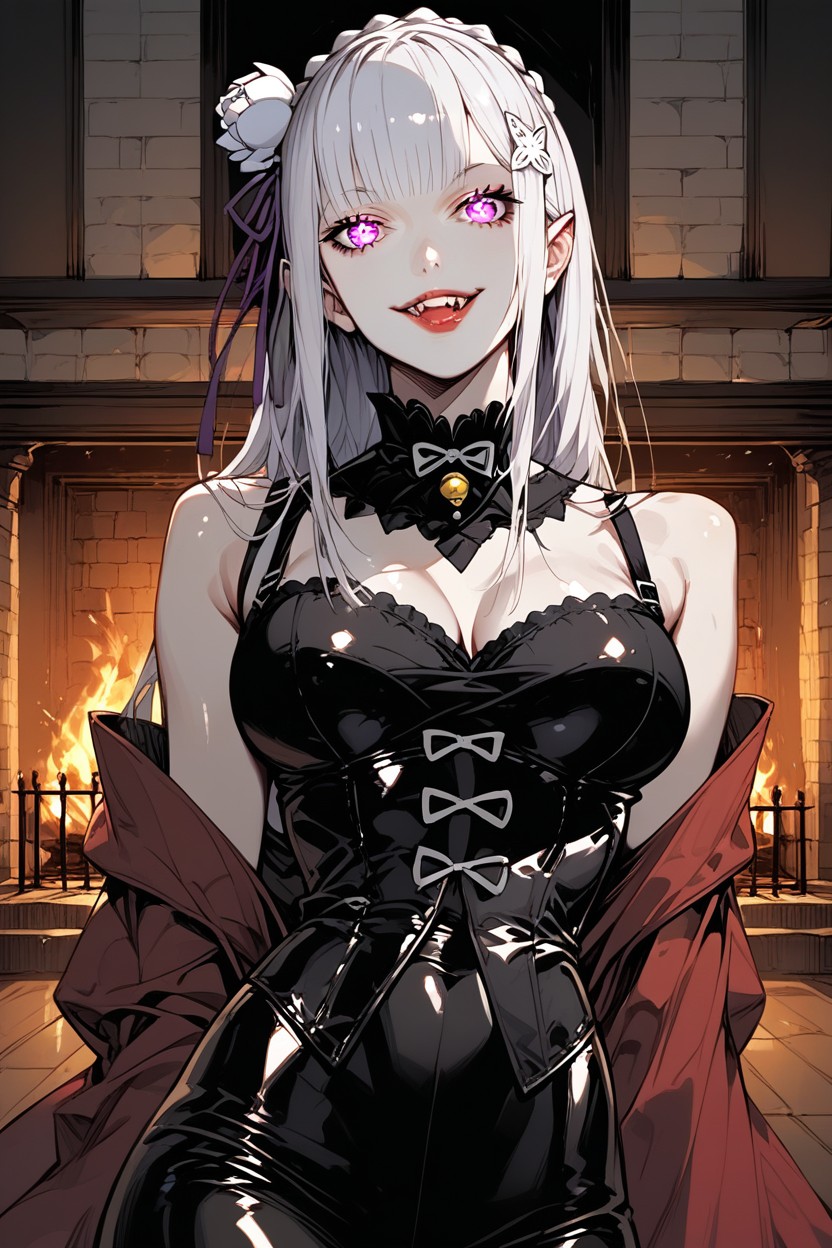 Red Lips, Waist Shot, Detailed Lips Hentai AI Porn