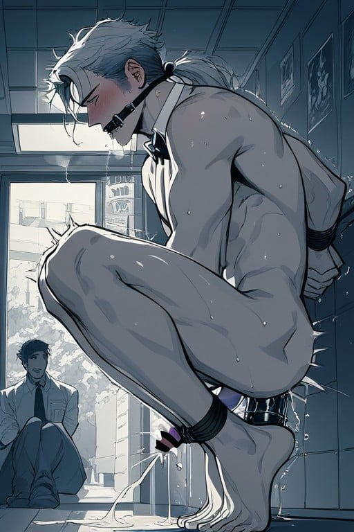 Tied Up All Over, Dripping Precum, うめき声 ゲイAIポルノ