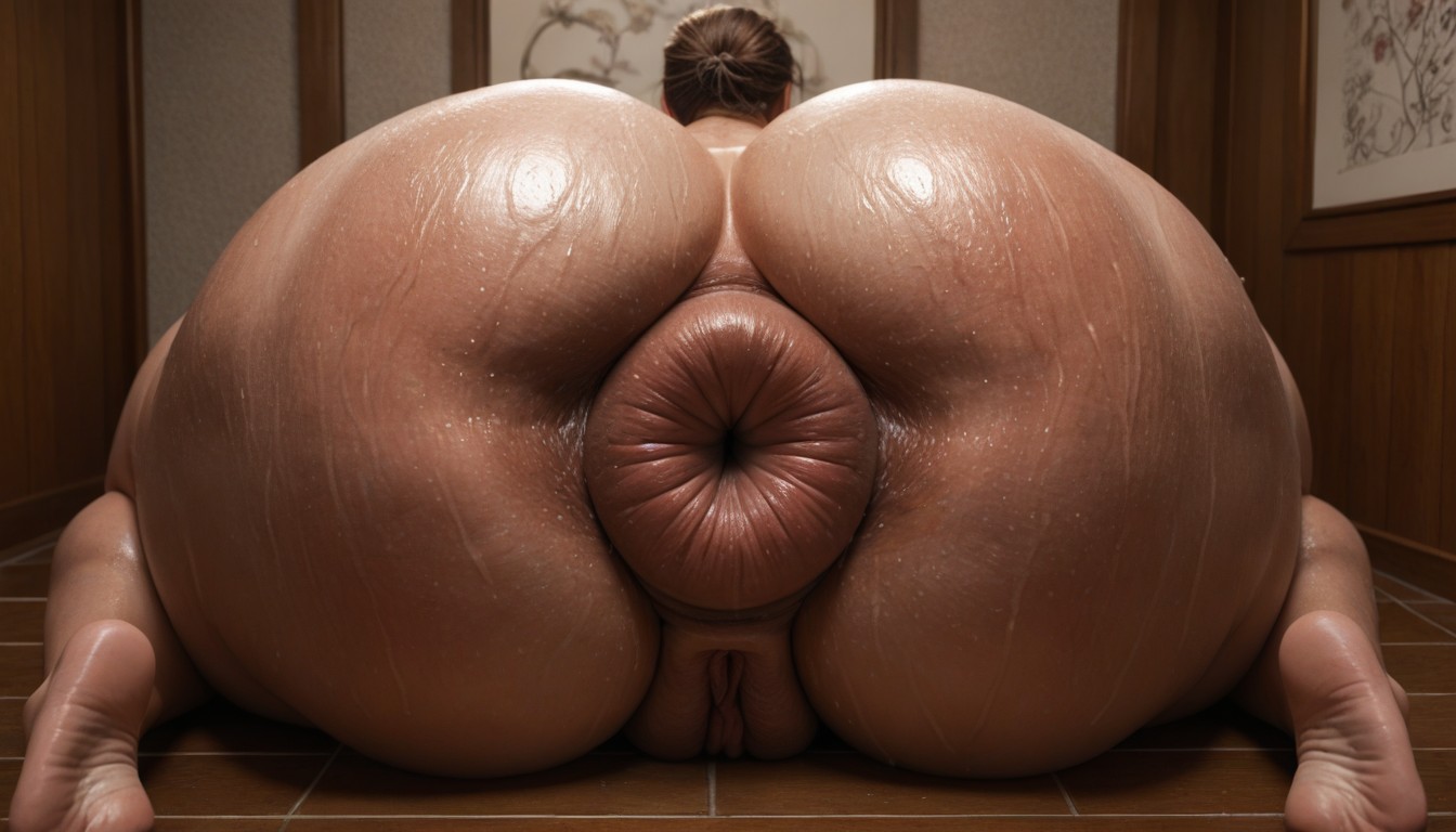 Impossibly Wrinkled Anus, Growing Rectum, Bulging Toes AI Porn