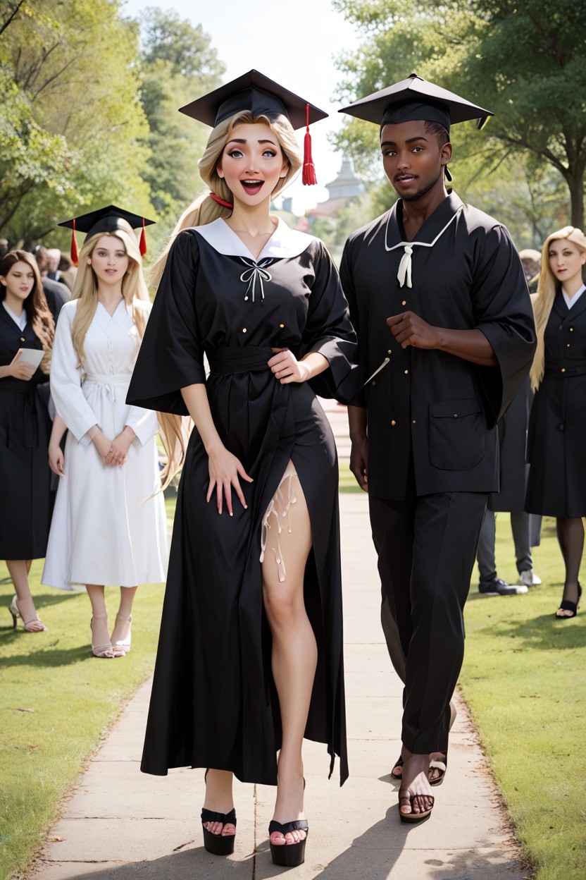 University Graduation Setting, +, Standing AI Porn
