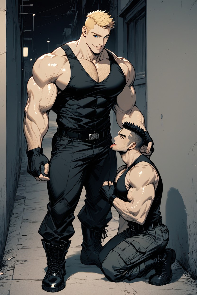 White Man, Hairy Body, Male Only AI Gay Porn