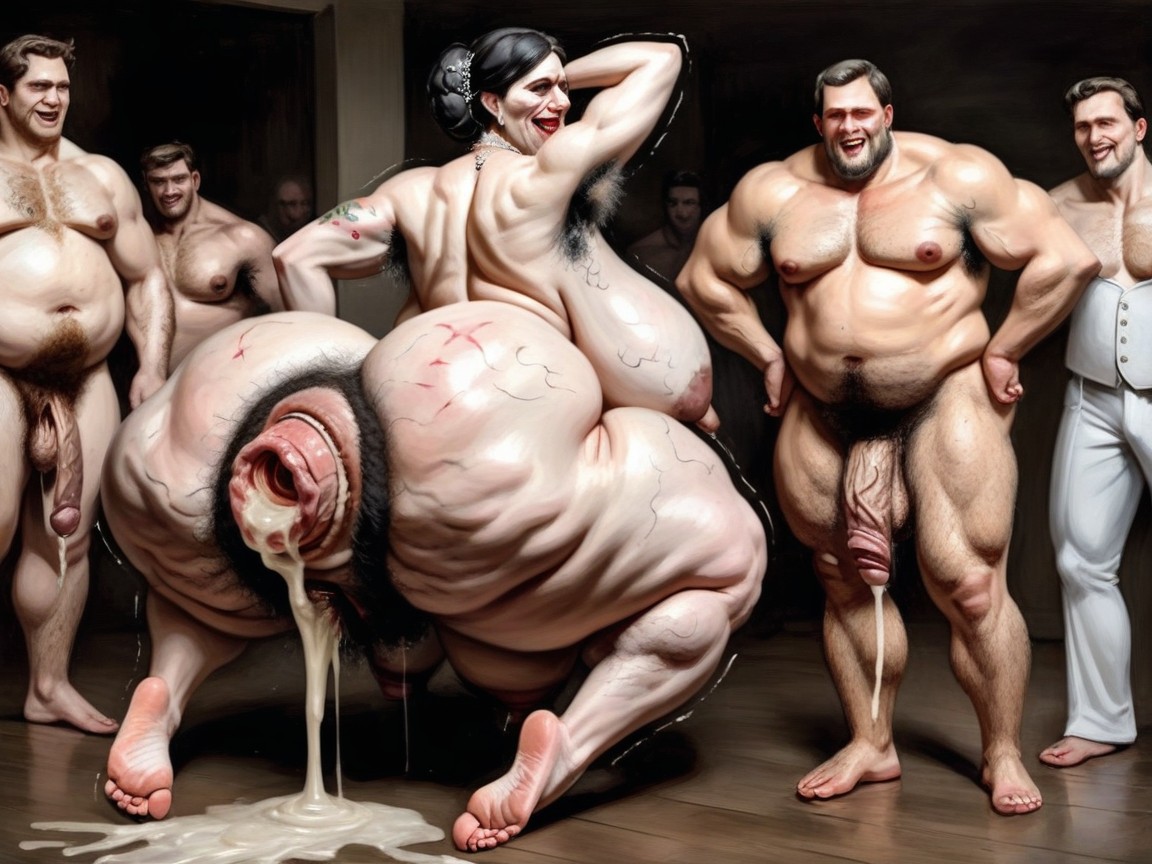 Orgy, Extremely Large Ass, Cuckold AI Porn