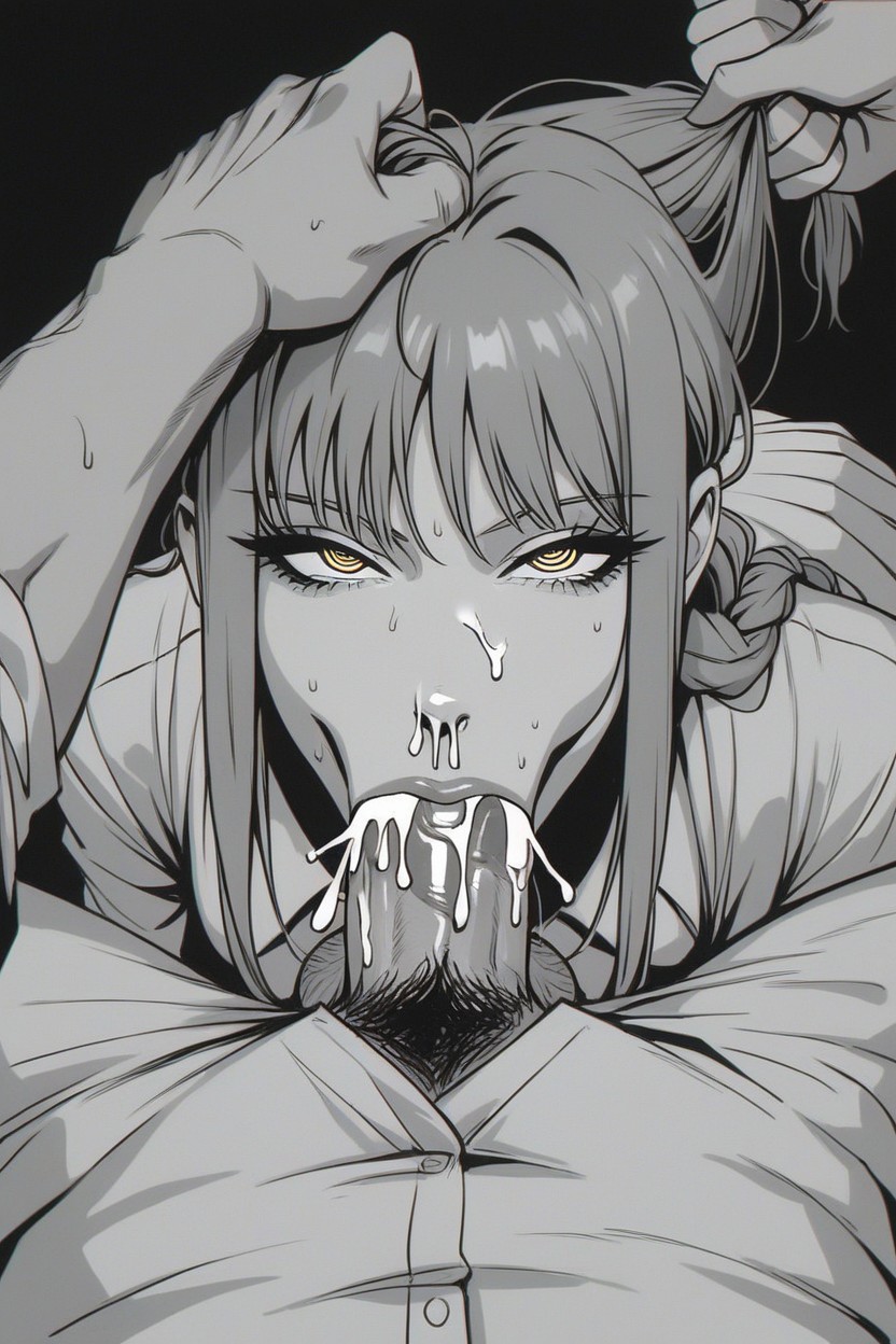 Green Wide Reflective Eyes, Ripped Clothes, Top Side Pov View Hentai AI Porn