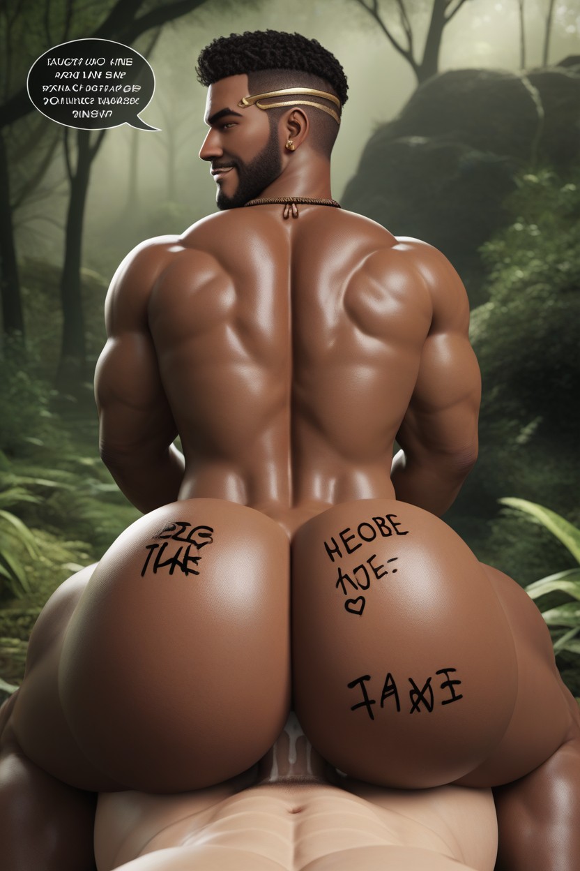 Dialogue, Hole Expertly Milks And Massages Dick, Jungle AI Gay Porn