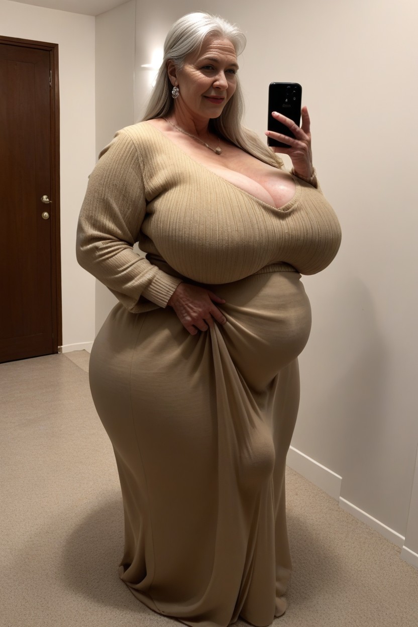 Bulge Under Clothing, Full Body, Sweater AI Porn