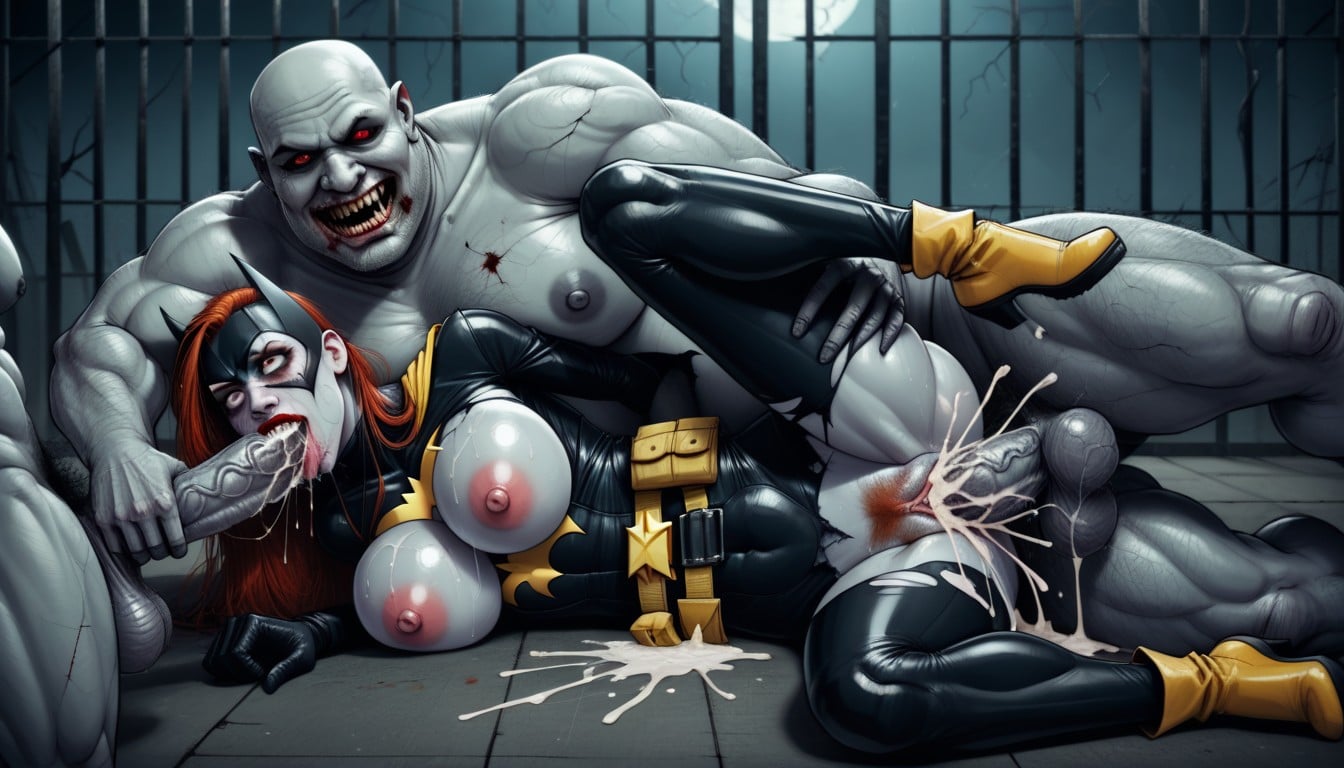 Night, Excessive Cum, Gray Skin Zombie AI Porn