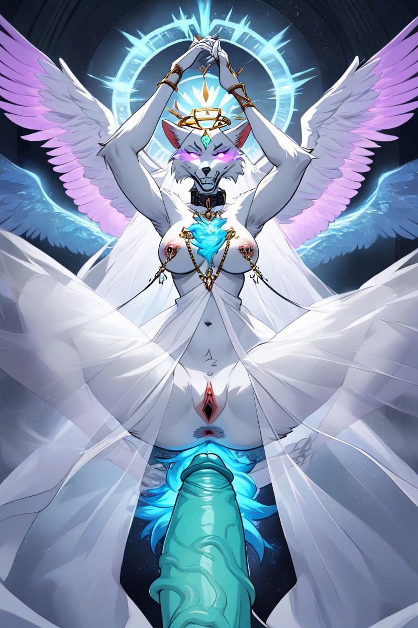 Wearing White Translucent Robes, Glorious, Glorious 퍼리 AI 포르노