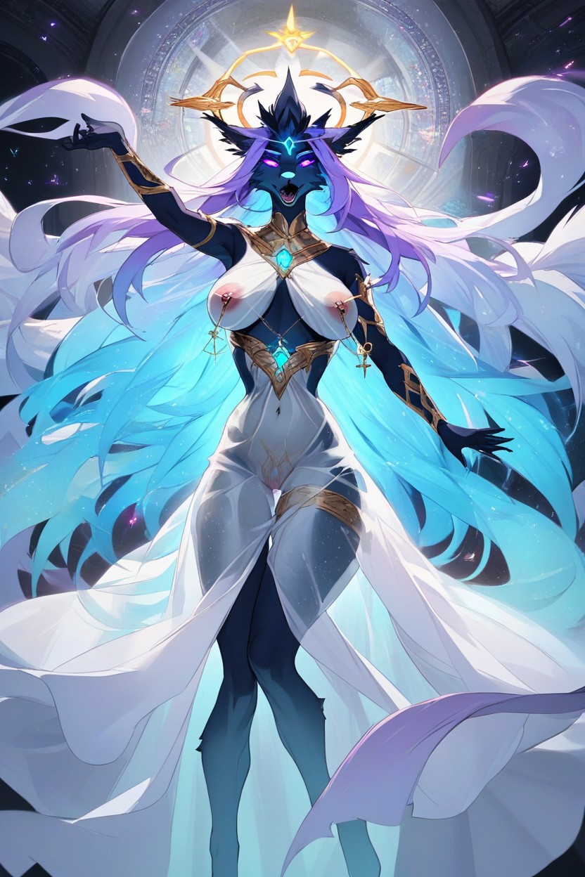 Goddess, Confused Face, Person Iridescent Bird Female Anthropomorphic Furry AI Porn