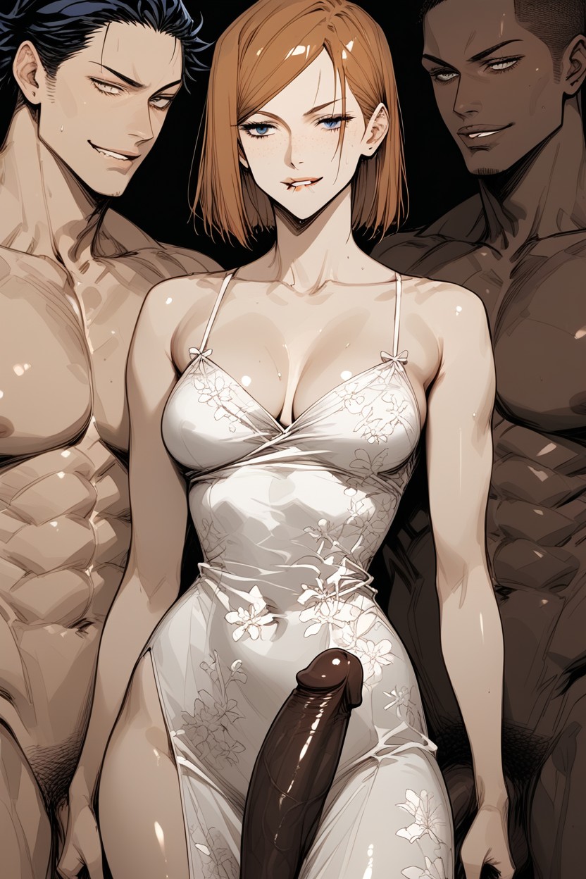 Woman Dominating Man, Sweaty, Gorgeous Woman Standing Hentai AI Porn