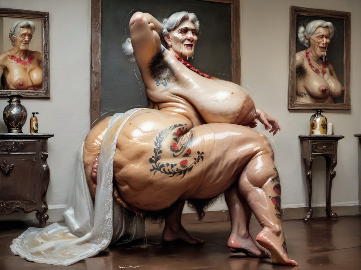 Foul, Analprolapse, Full Body Tattoo AI Porn