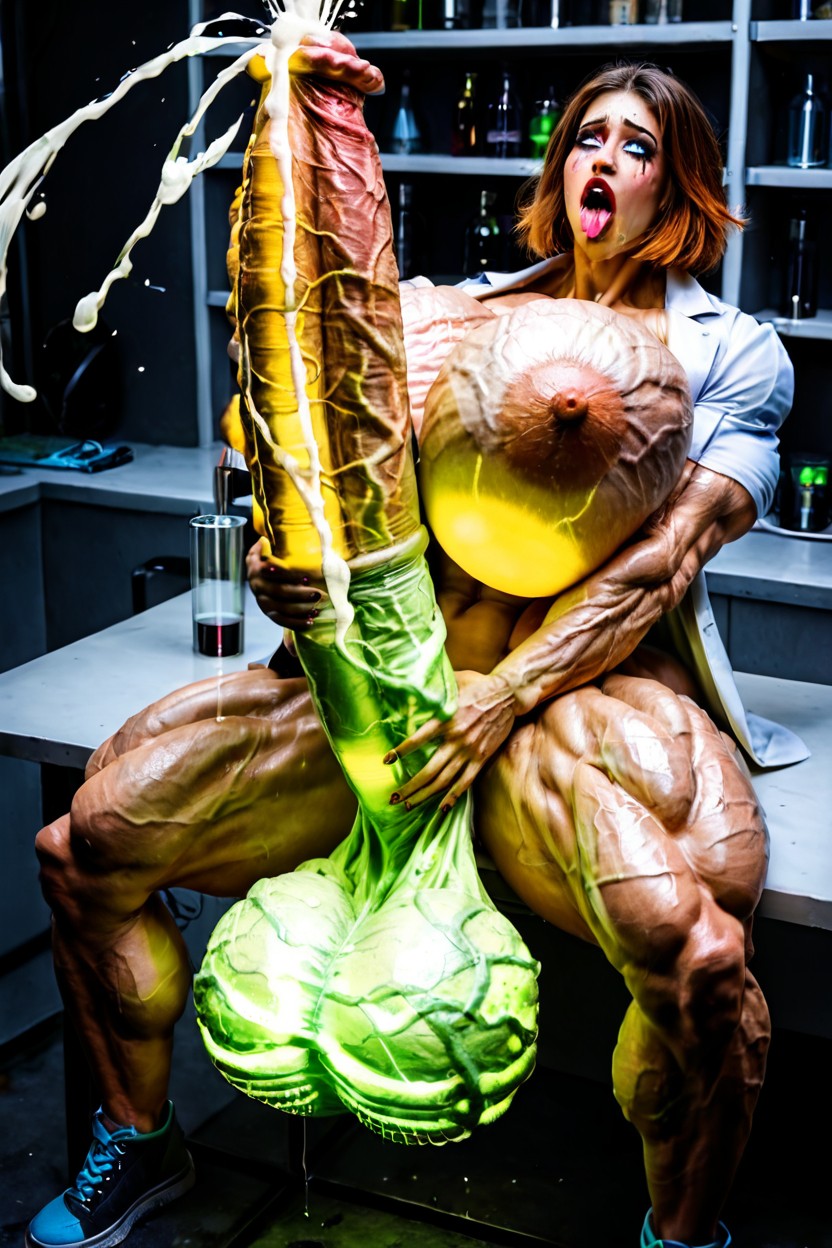 Gigantic Radioactive Horsetesticles, Hdr, Hyper Muscular Veiny Radioactive Naked Body Porno IA transsexuelle