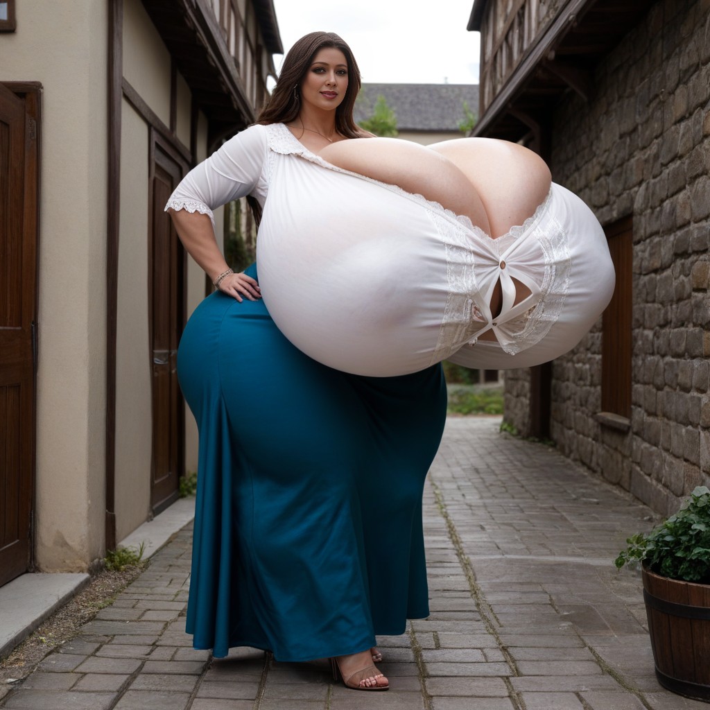 Side View, 50+, Colossal Breast AI Porn
