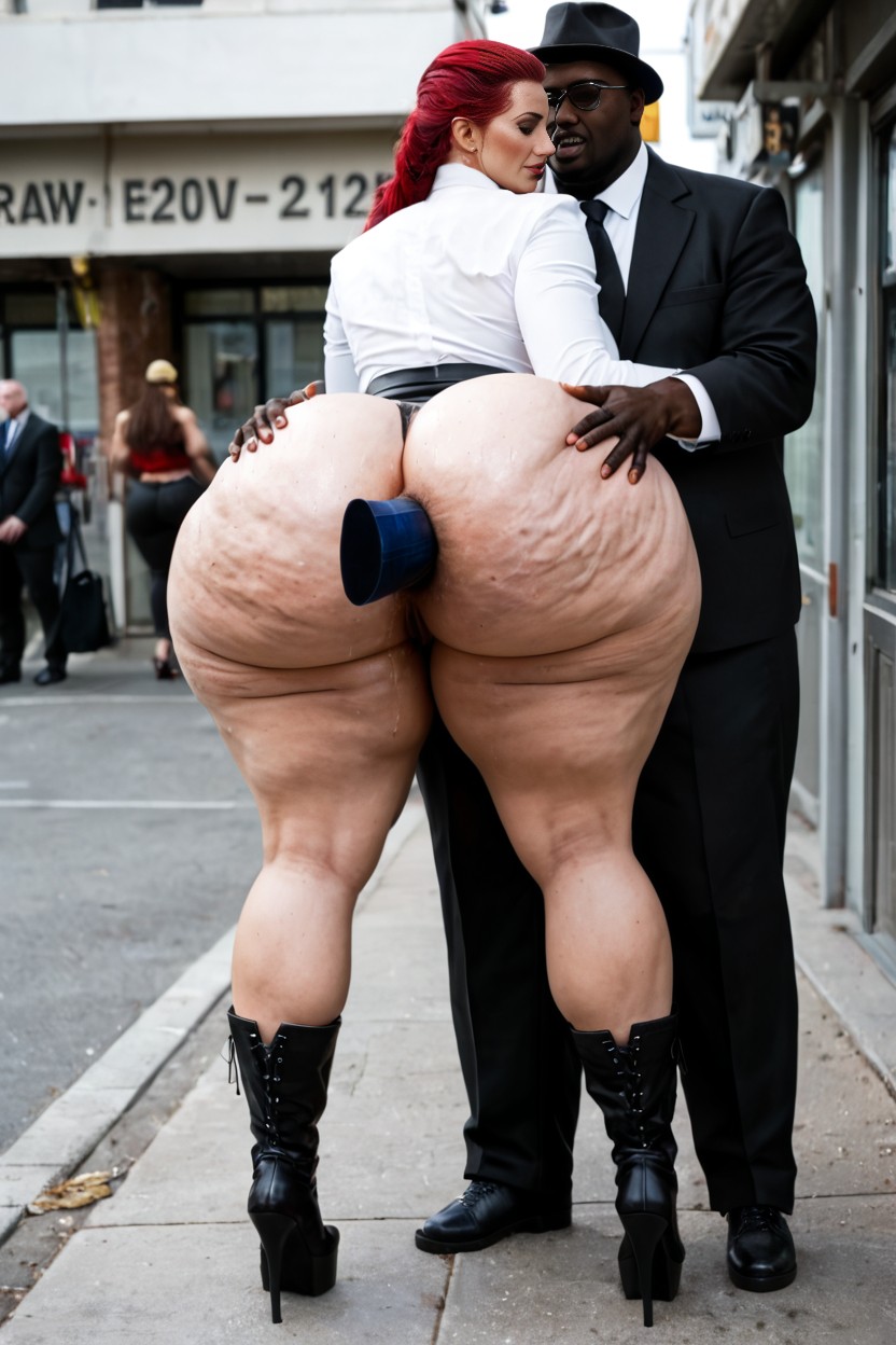 The Suit Is Remarkable In The Sense That It Resembles An Ordinary Business Suit, Bus Stop, Huge Black Cock AI Porn