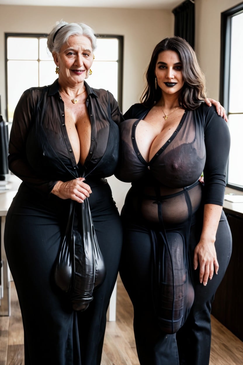 Long Length, Old Futa Woman, Freckles Shemale AI Porn