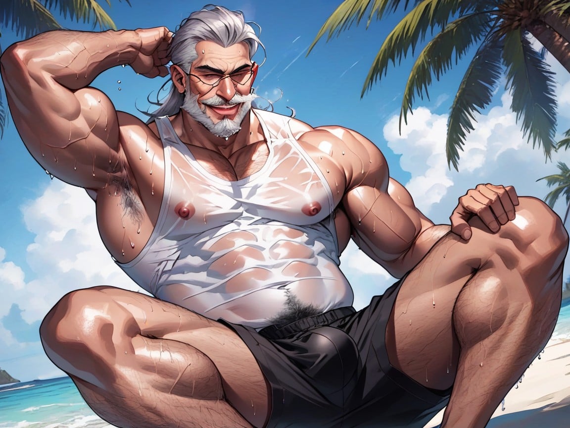 Muscular, Wet String, Hrd AI Gay Porn