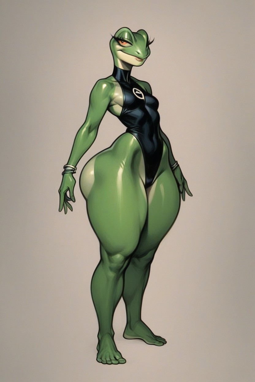 Realistic Style, Pale Blue Skin, Webbed Arms Hentai AI Porn