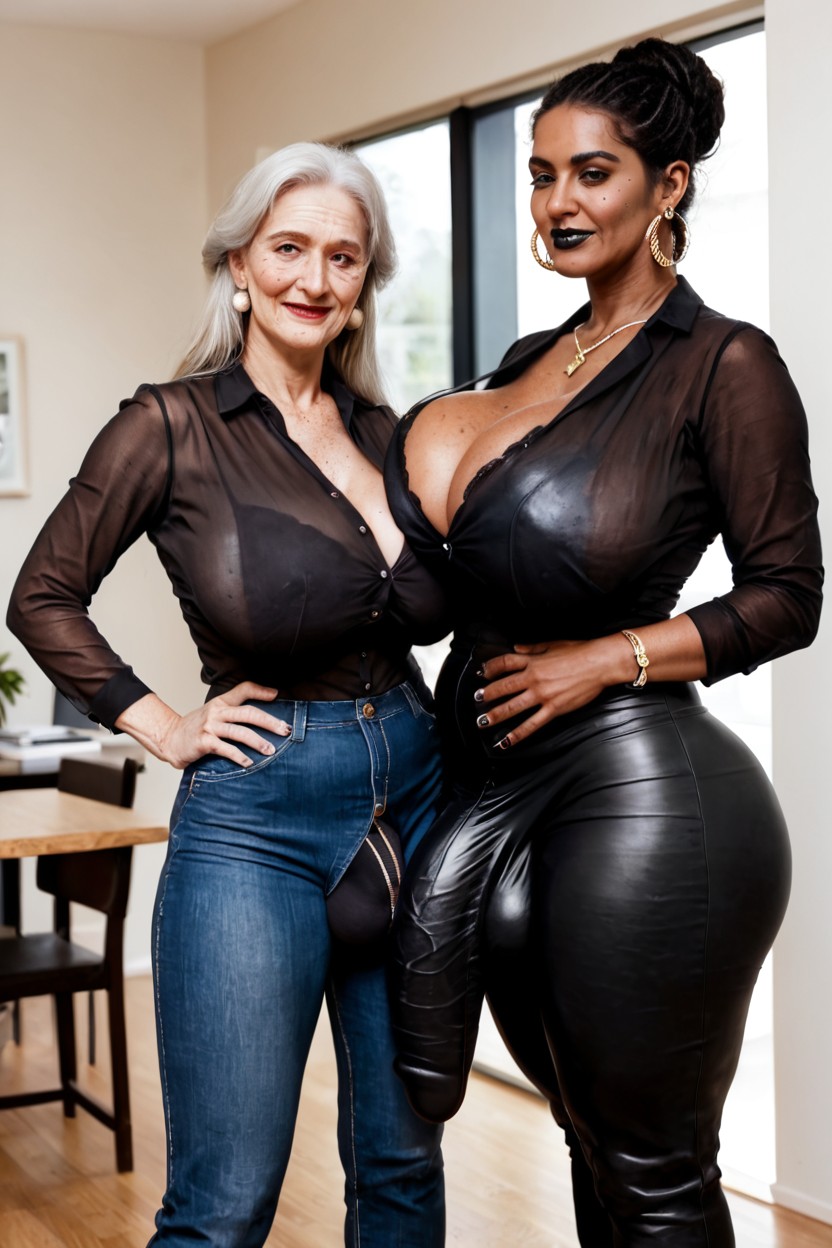 A Lot Of Freckles, Breast Expansion, African Shemale AI Porn