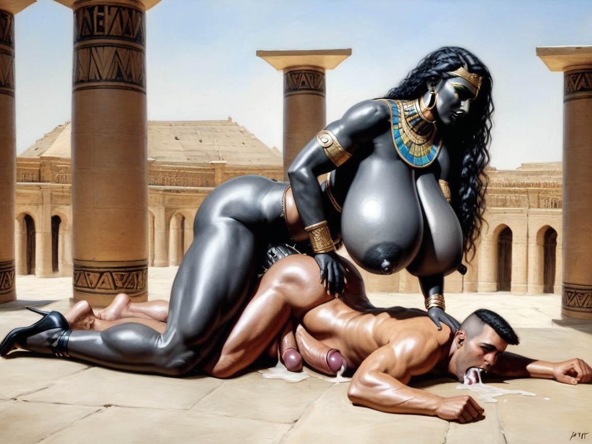 Futa Dominating, Futa Big Cock, Thick Thighs Shemale AI Porn