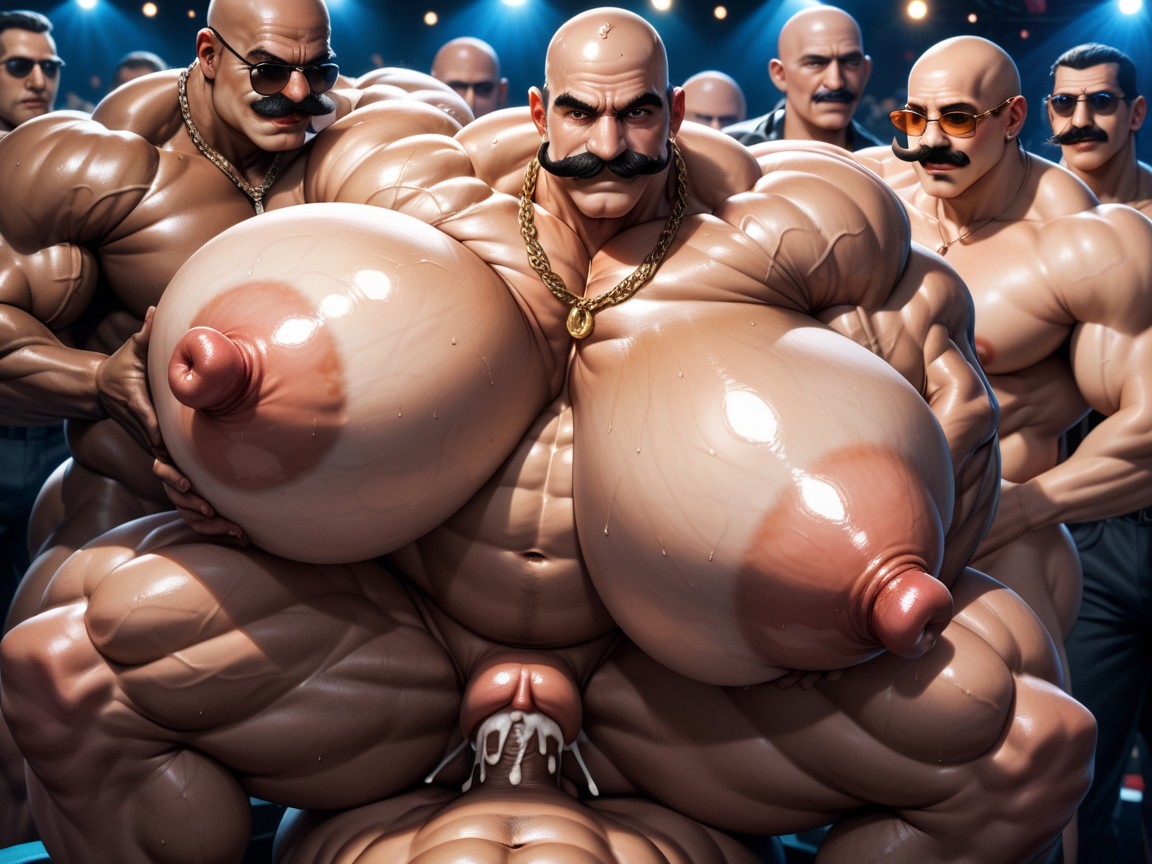 Manbald, Thick, Top Down AI Gay Porn