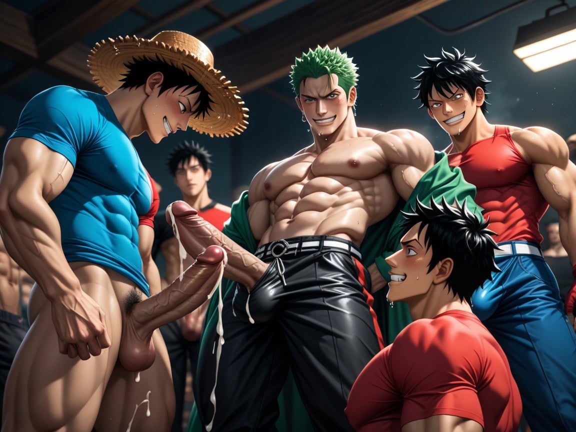 Harem, Straw Hat Monkey D Luffy Black Hair, Fuck AI Gay Porn