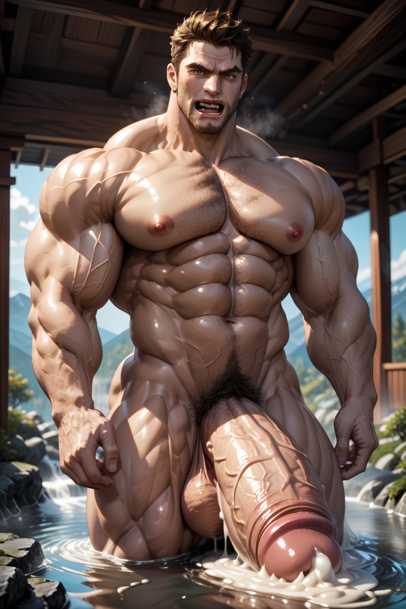 Cock Bigger Than Body, Massive Cock, Heavy Cum AI Gay Porn