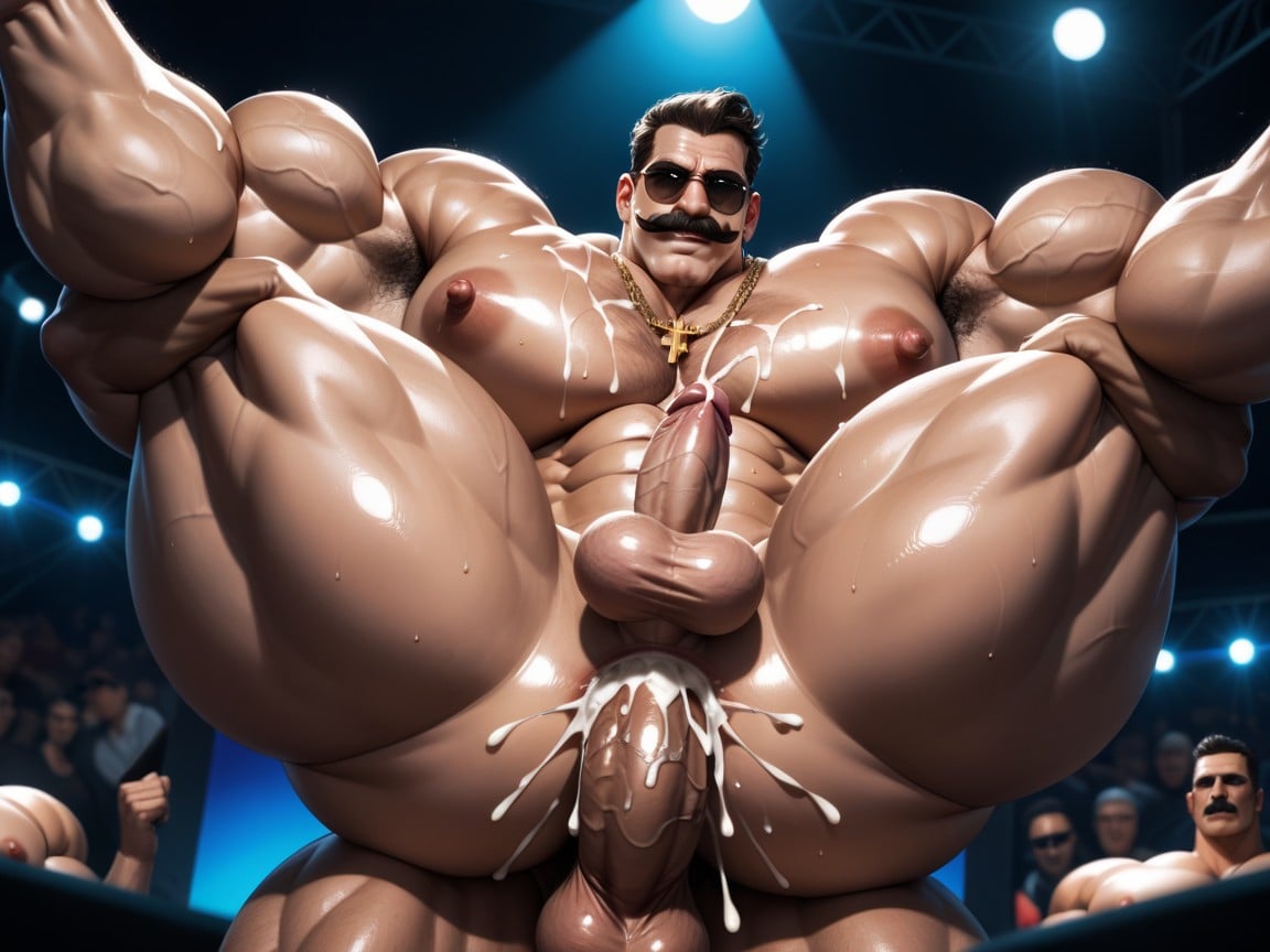 Creampie, Beaucoup De Gens Autour, Big Pecs Porno IA Gay