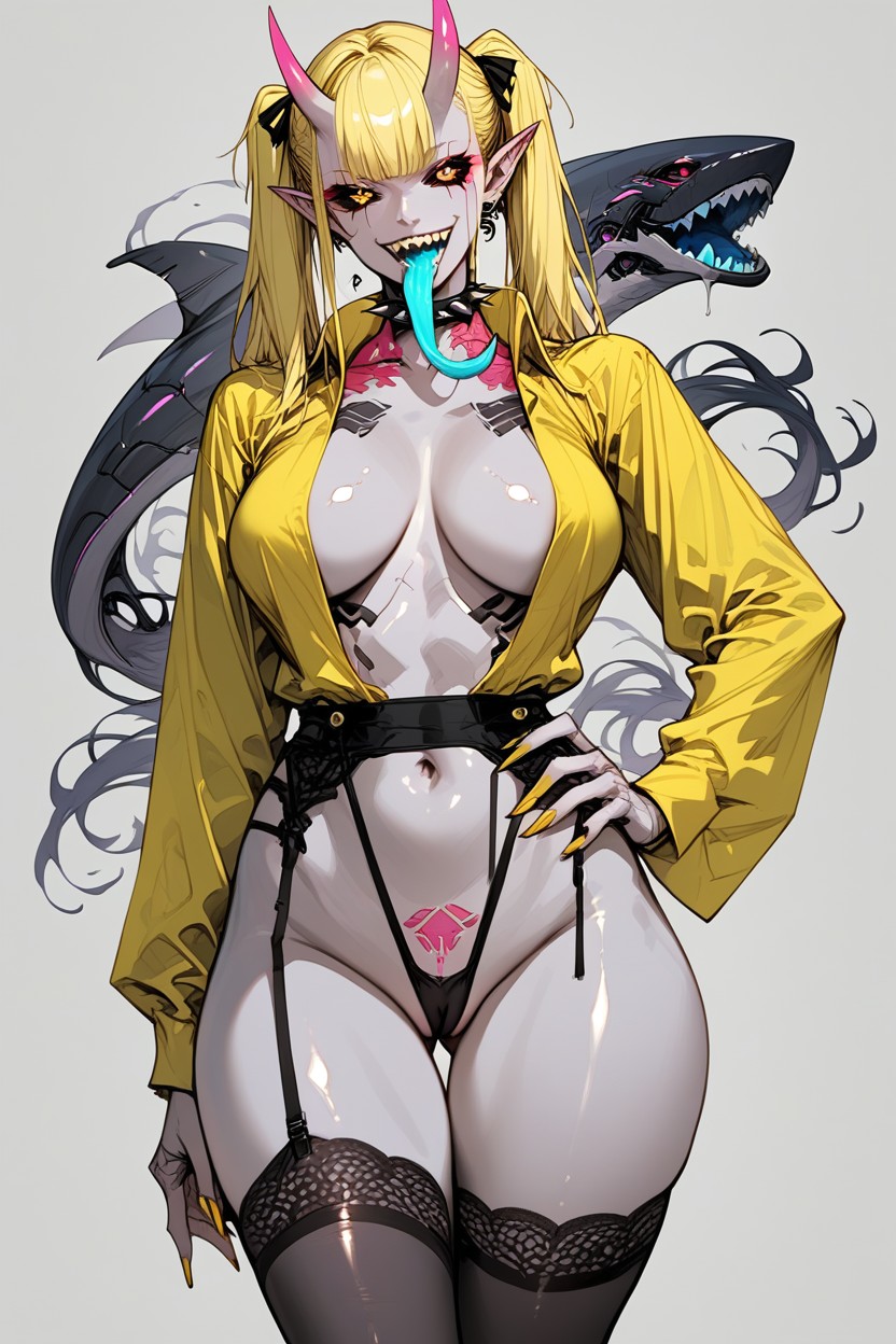 Puffy Pussy, Open Clothes, Cyberpunk Hentai AI Porn