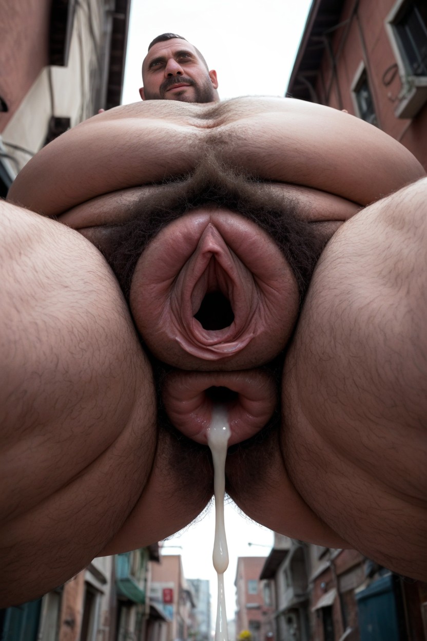 Solo, Alley, Puffy Gaping Anus AI Gay Porn