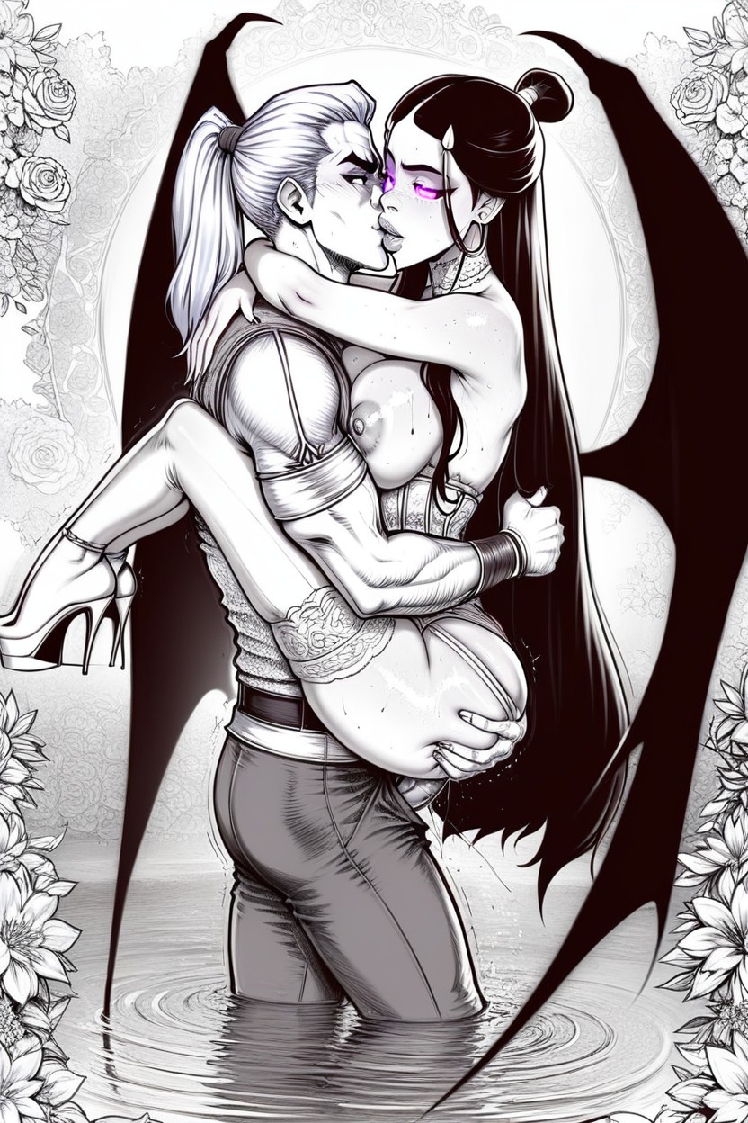 Gothic, Horny, Sexy Thigh High Socks AI黃片
