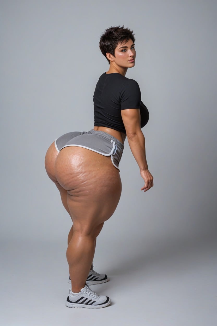 Visible Ass, Cute, Dolphin Shorts AI Porn