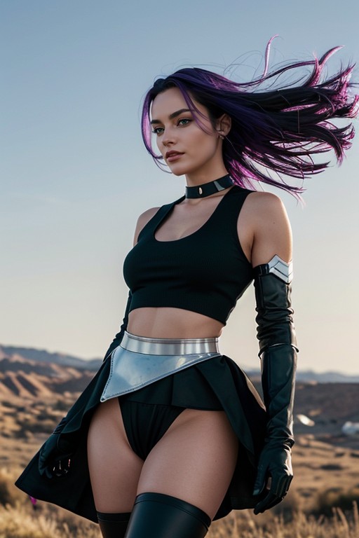 Facing Viewer, No Panties, Floating In Space AI Porn