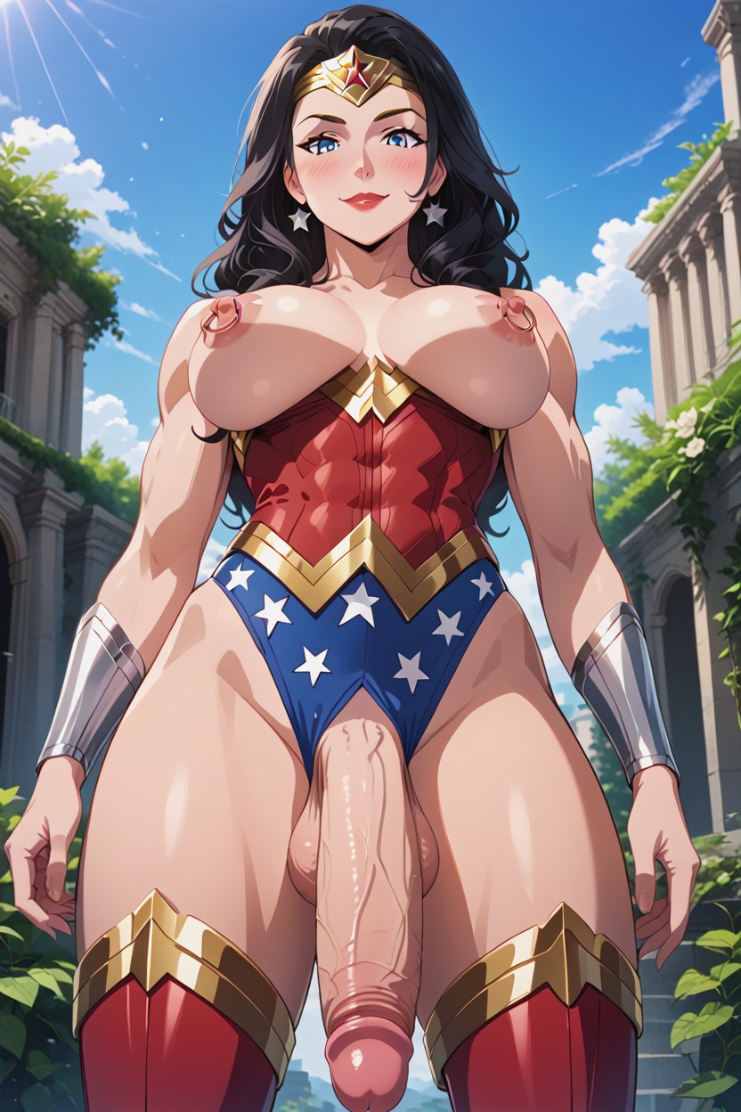 Big Beautiful Eyes, Greek Garden, Red Lips Hentai AI Porn