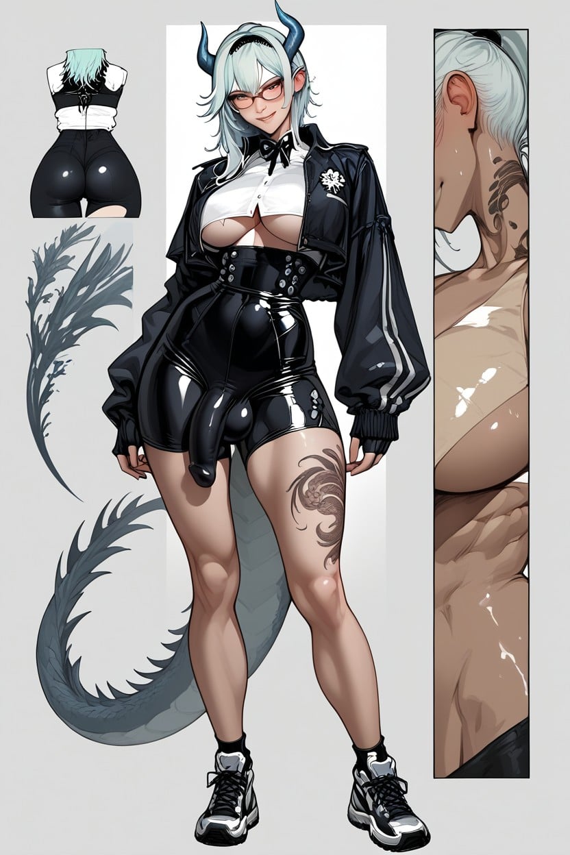 Beautiful Mouth, Reference Sheet, Full Body Shemale AI Porn