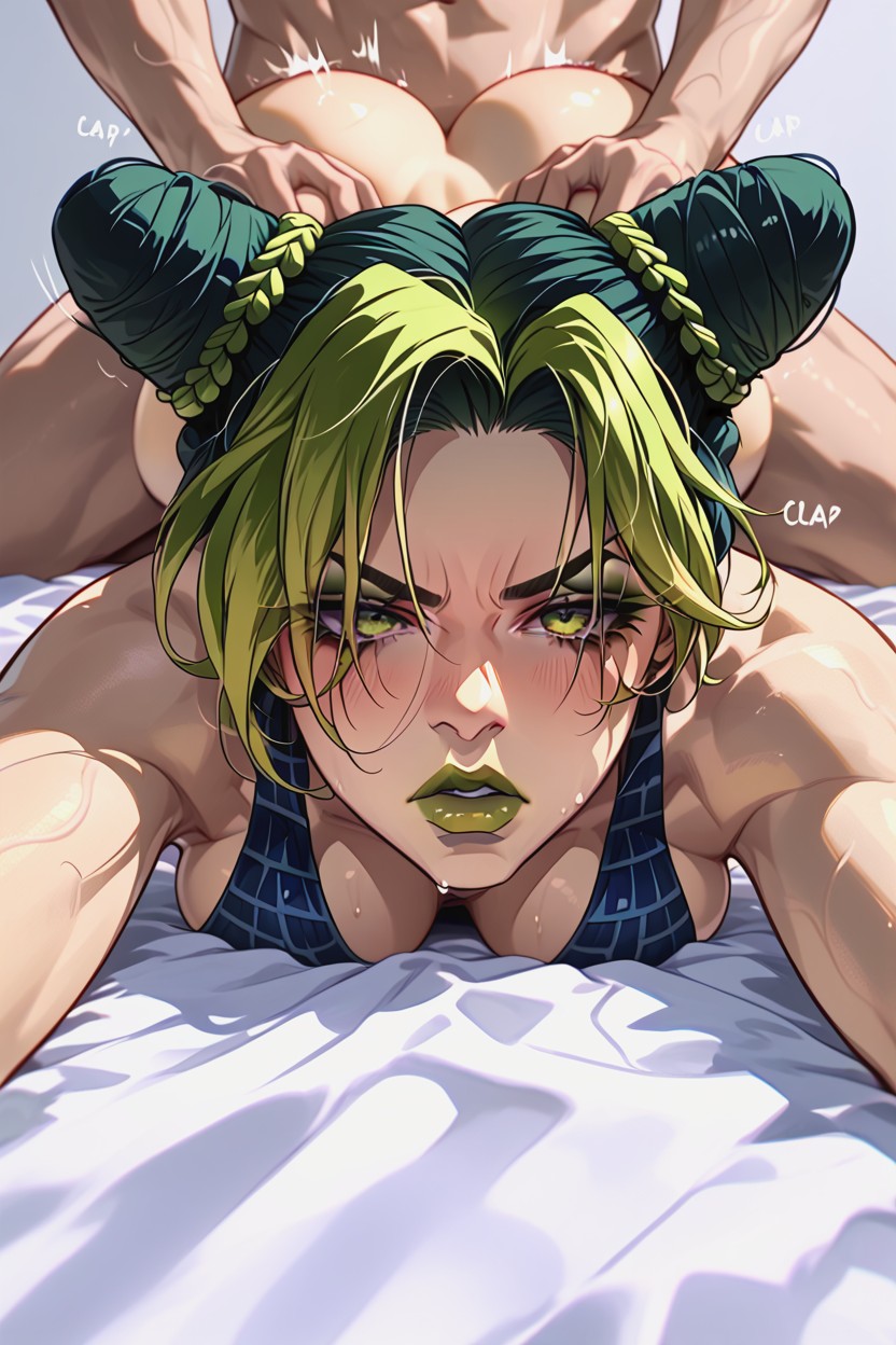 Hand On Head, Jolyne Fucked Hard, Ass Groping Hentai AI Porn