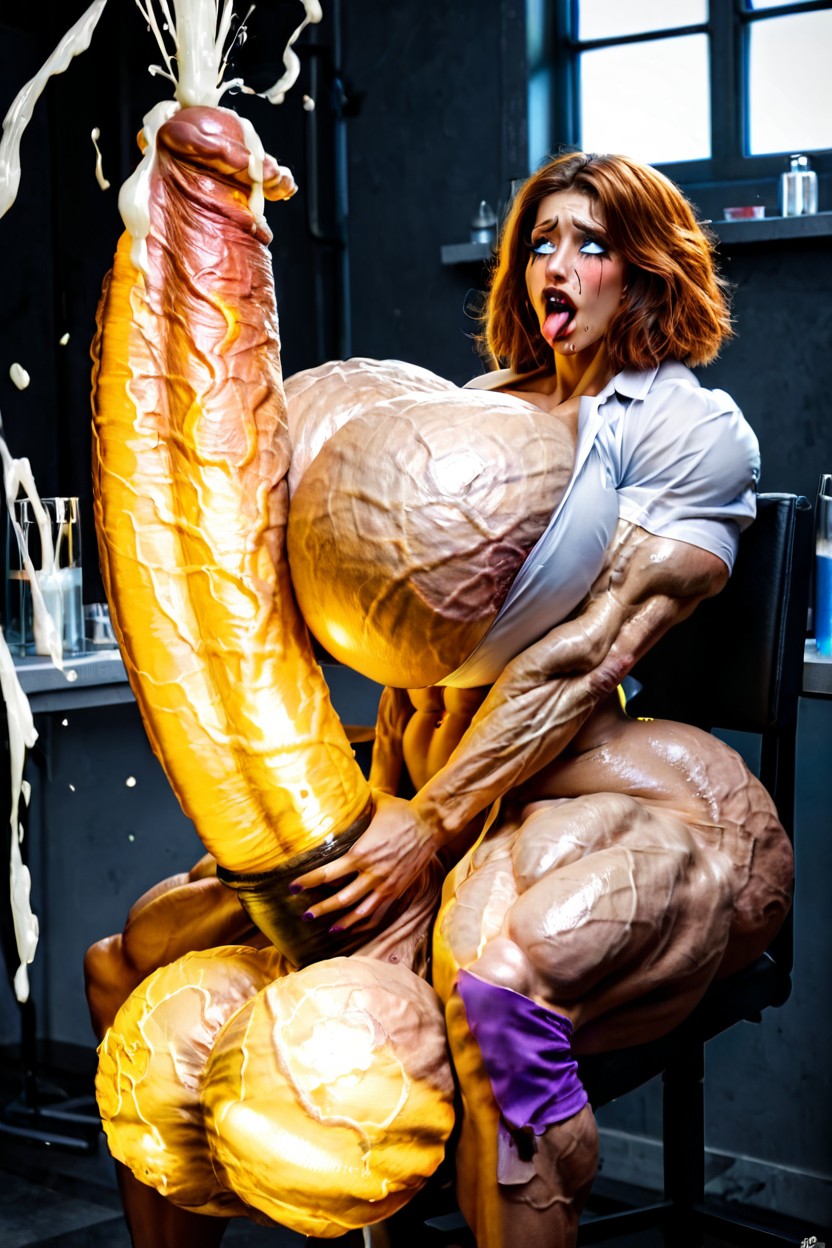 Impossibly Bloated Horsetesticles, Horsepenis Longer Than Legs, Sweaty Porno IA transsexuelle