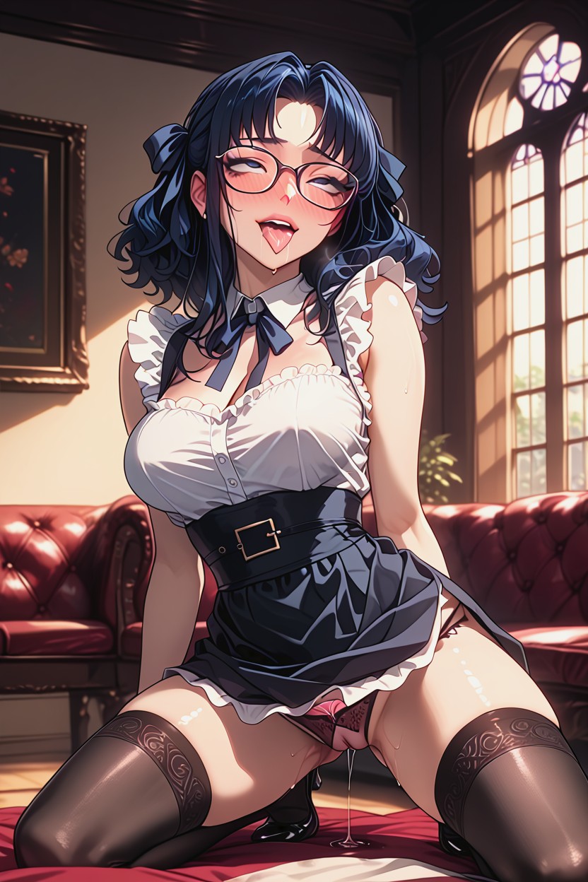 Night, Black Stockings, Oiled Skin Hentai AI Porn
