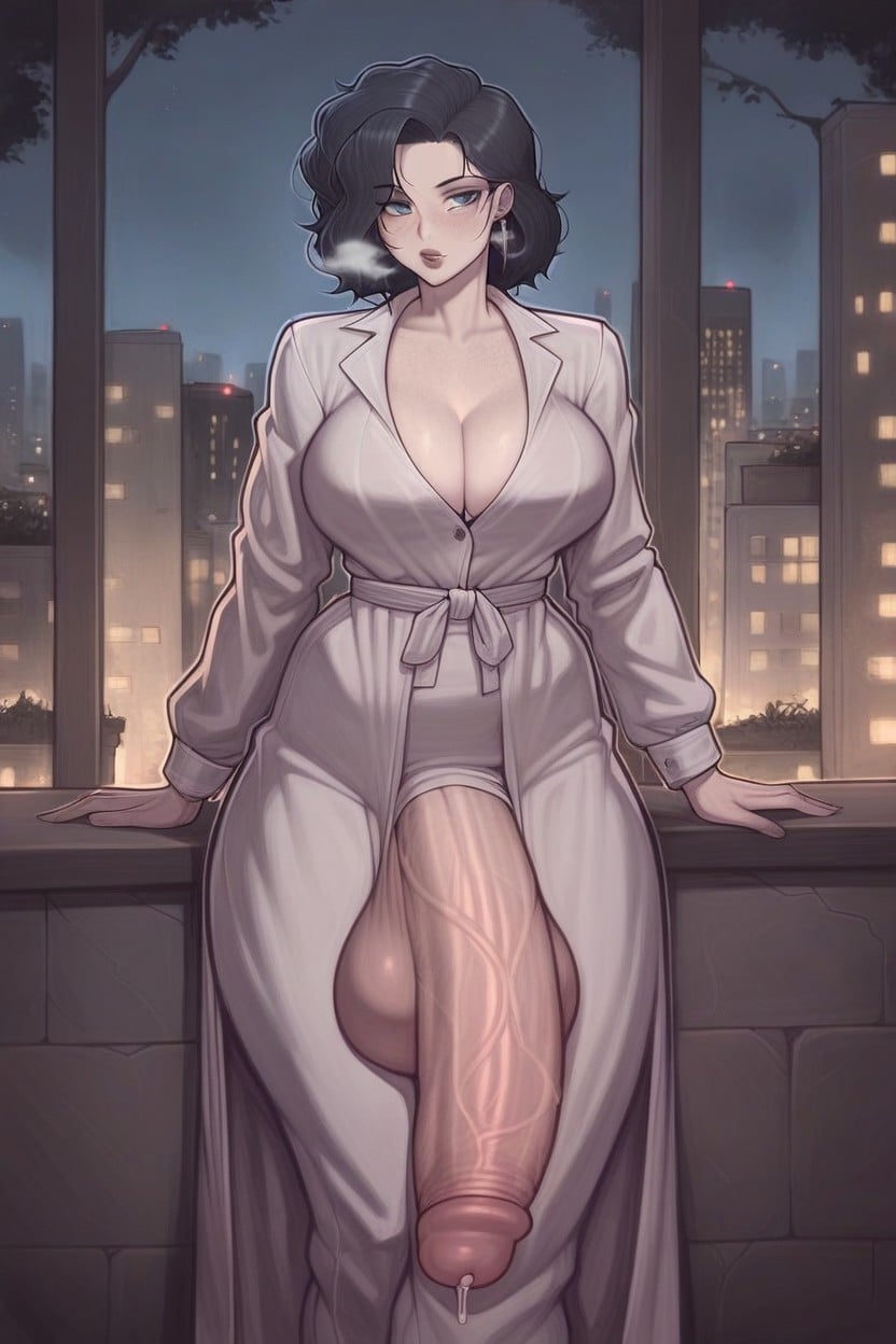 Large Eyes, Night, Hyper Growth Porno IA transsexuelle